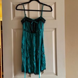Emerald 100% Silk Betsey Johnson Dress